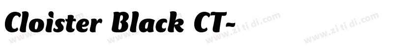 Cloister Black CT字体转换